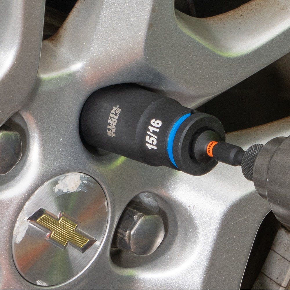 Klein 65111IMPCT  KNECT 1/2-in. Drive Deep Well Impact Socket Set, SAE, 14-Piece