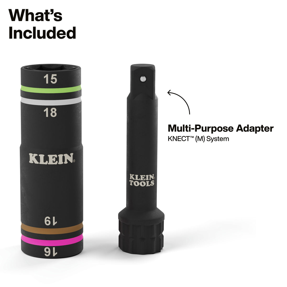 Klein Tools 6513MQS spring-loaded flip socket compressing for hands-free size change