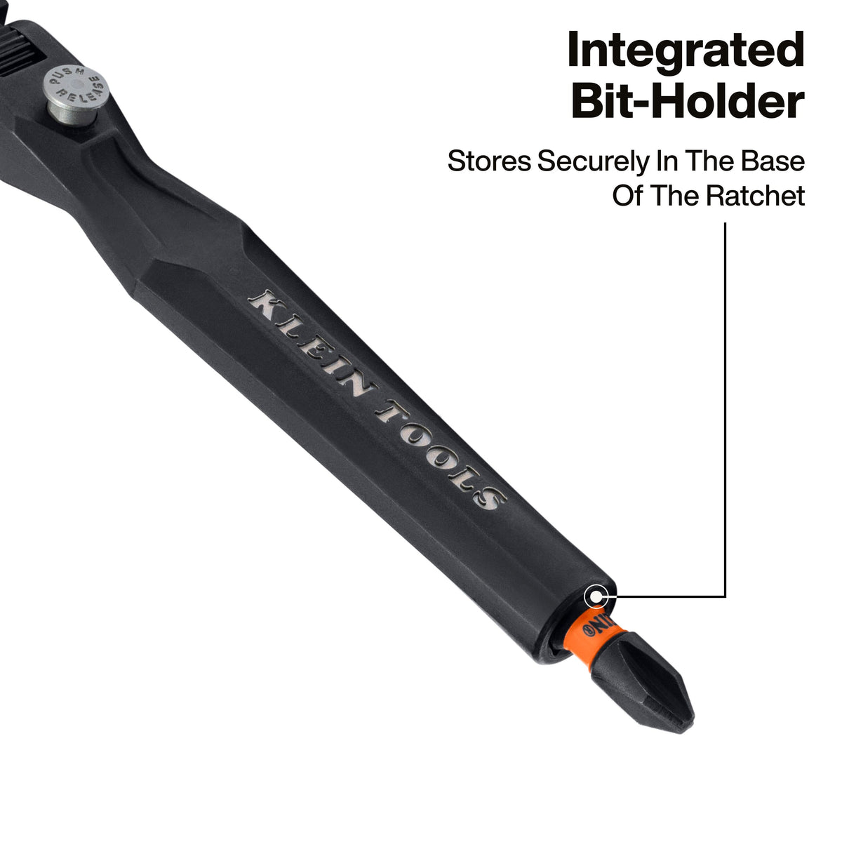 Klein Tools 65200F fine-tooth micro ratchet with 5-degree swing arc