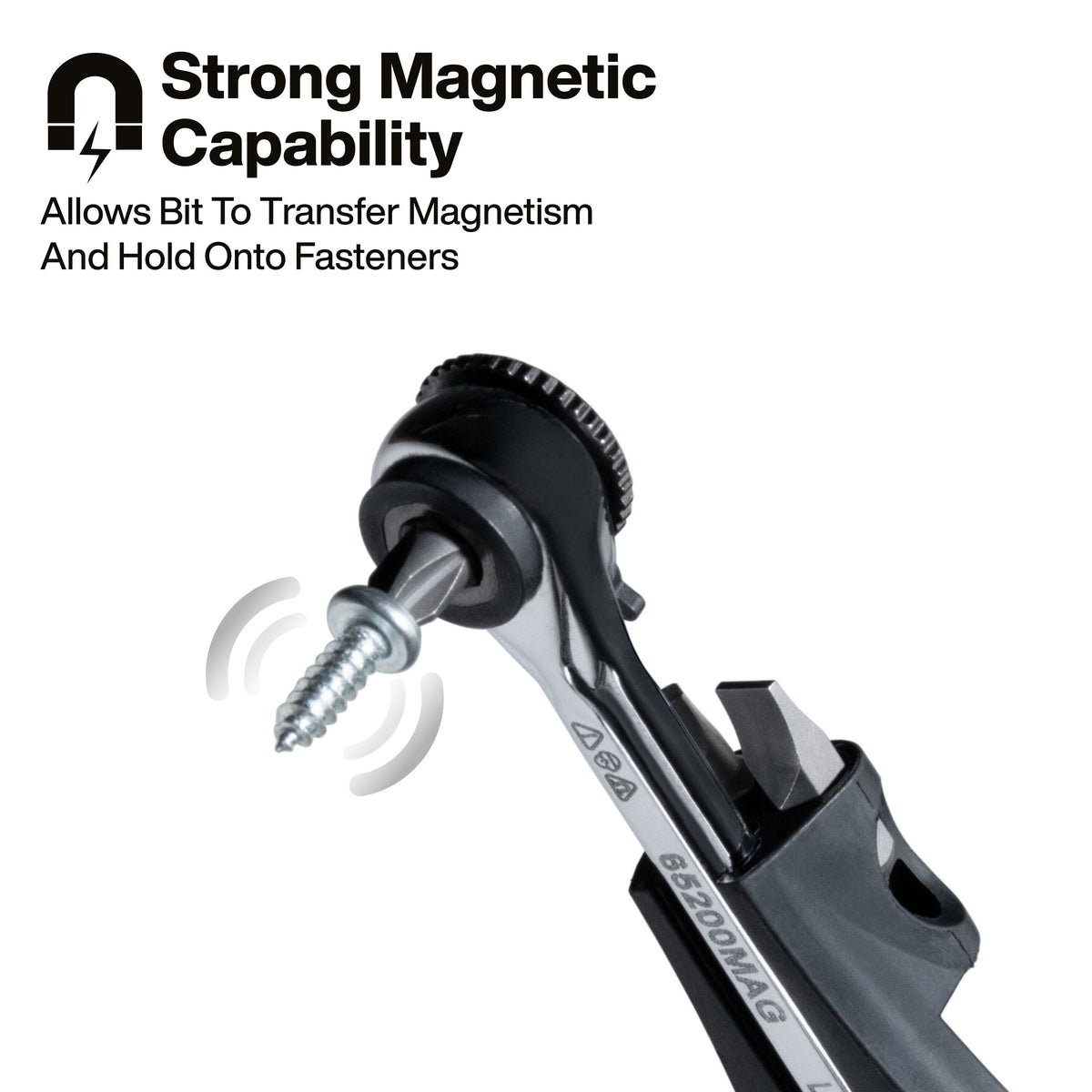 Klein Tools 65200MAG finger loop for one-handed use and keychain or carabiner carry