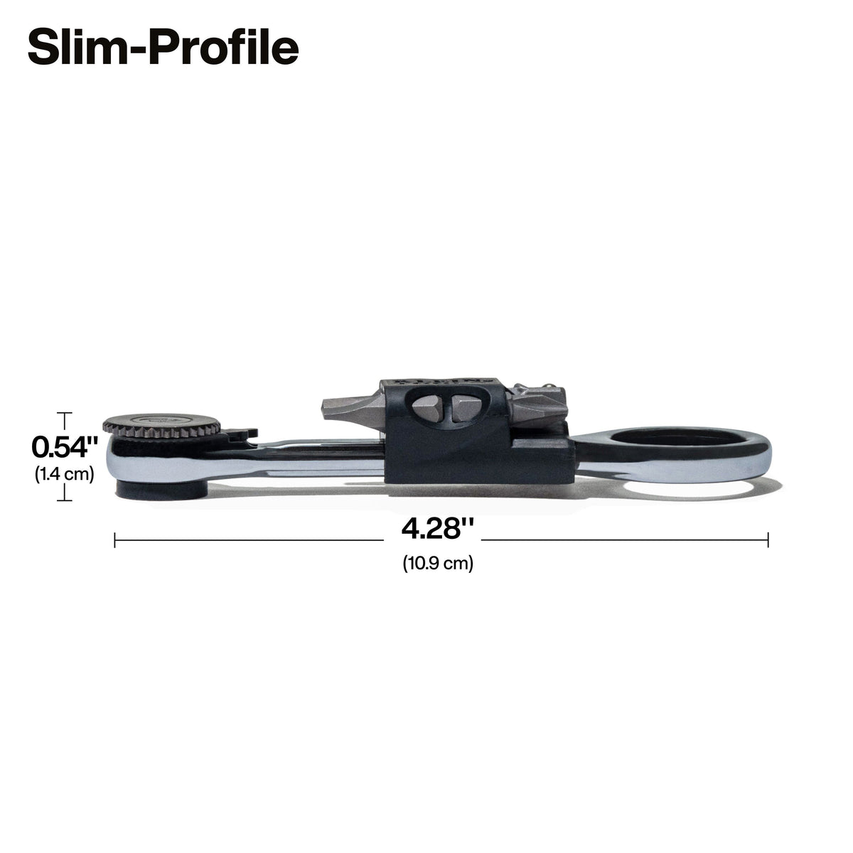 Klein Tools 65200MAG chromium vanadium steel slim-profile mini ratchet