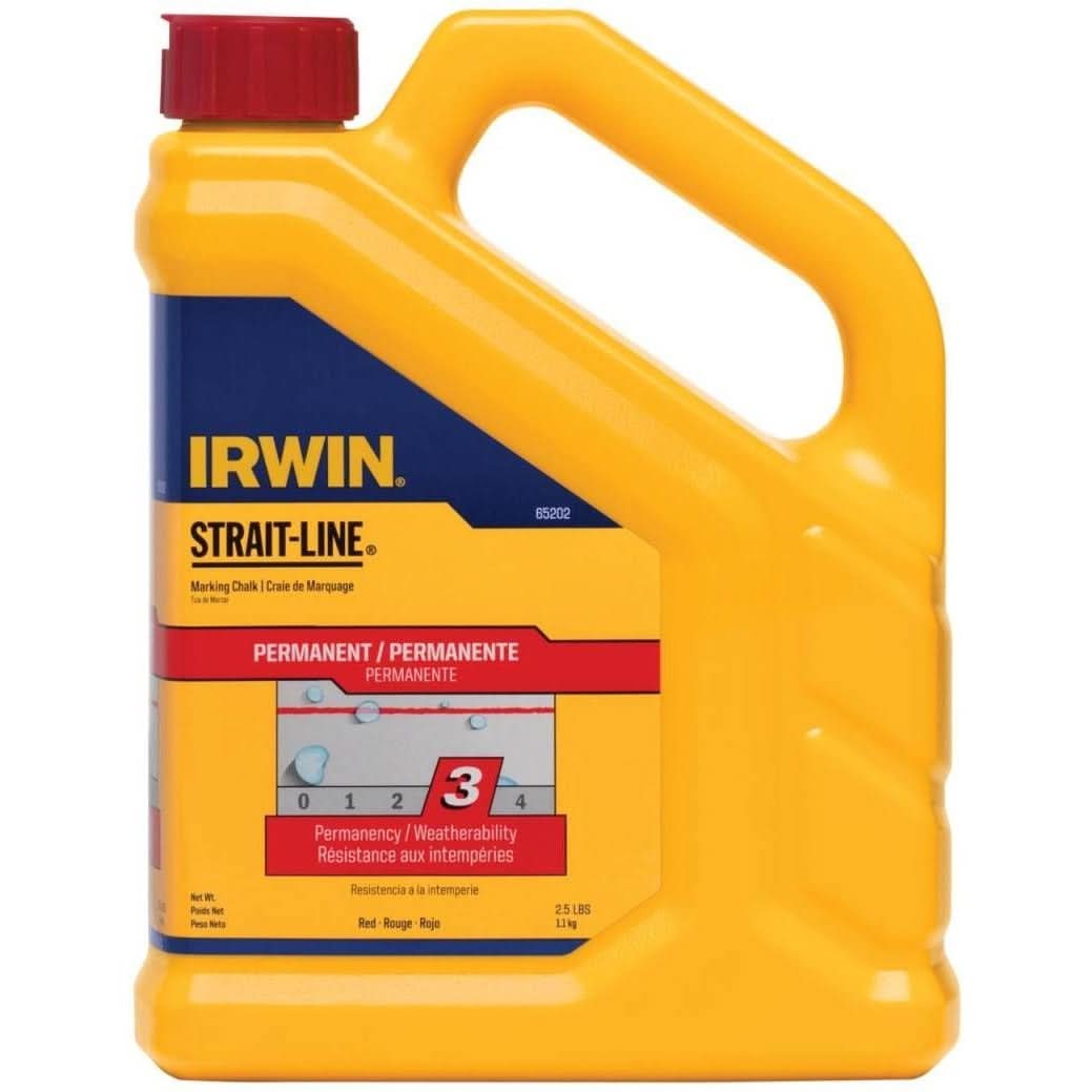 Irwin 65202 STRAIT-LINE Red Permanent Marking Chalk 2.5-lb Red