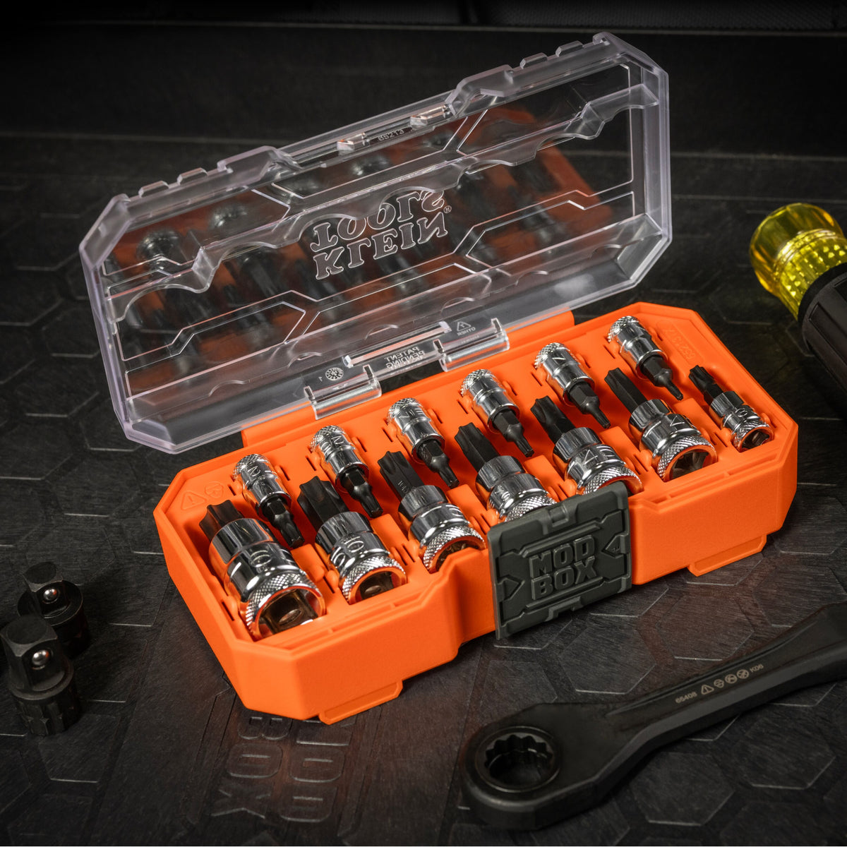 Klein Knurled TORX Bit Socket Set in use driving fasteners