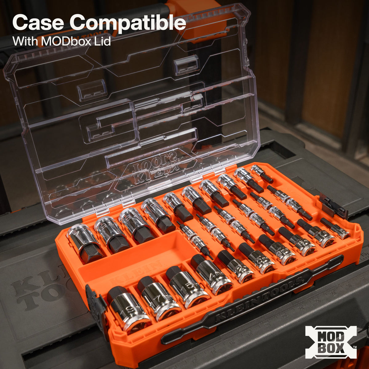 Klein 65233HEX knurled hex bit socket set detail