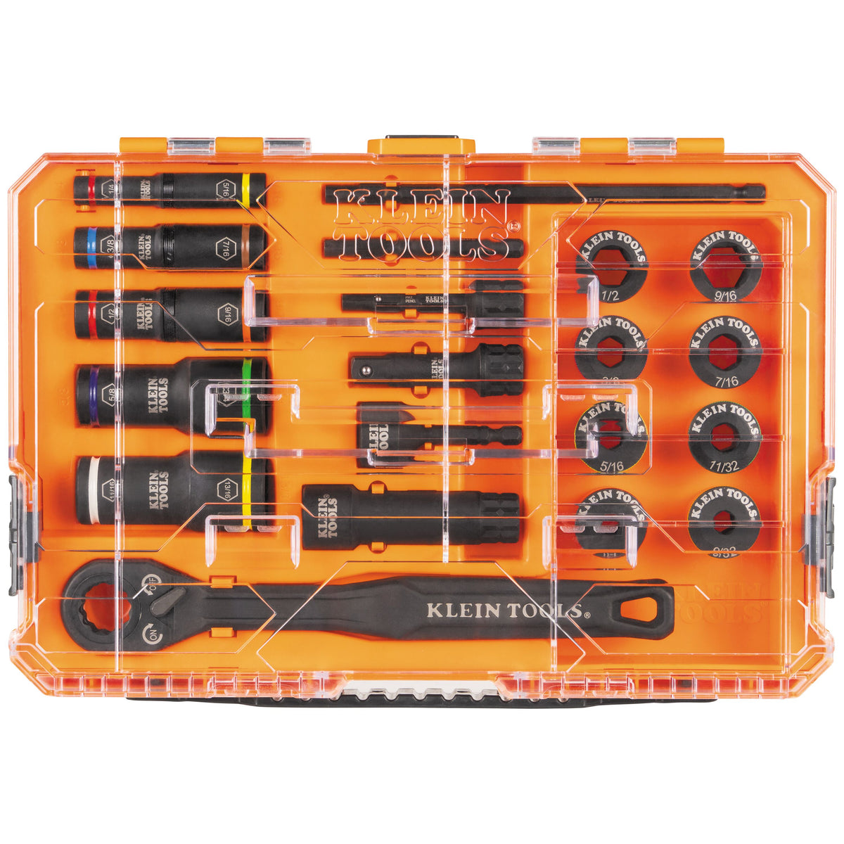 Klein KNECT Impact Flip Socket Set, 20-Piece top view