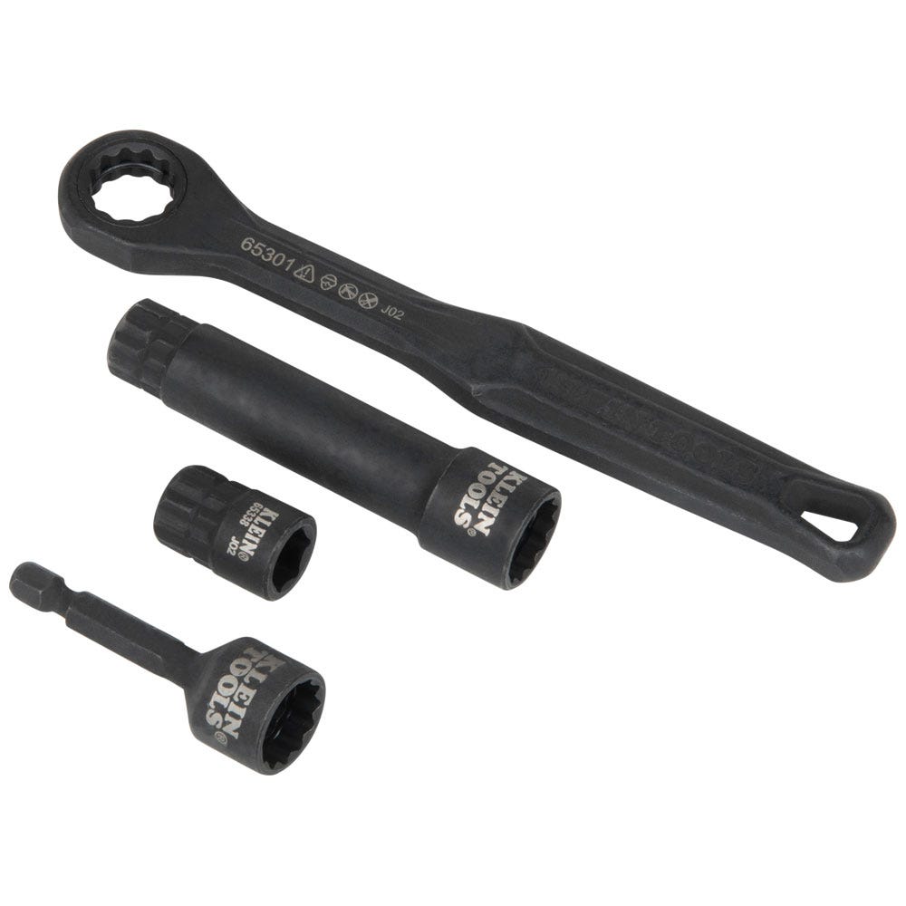 Klein Tools 65300 KNECT 32-Piece 1/4-Inch Drive Impact-Rated Pass Through Socket Set, SAE