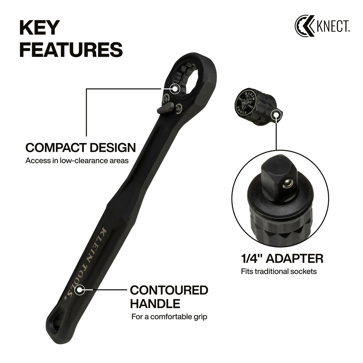 Klein 65301ADP pass-through ratchet detail