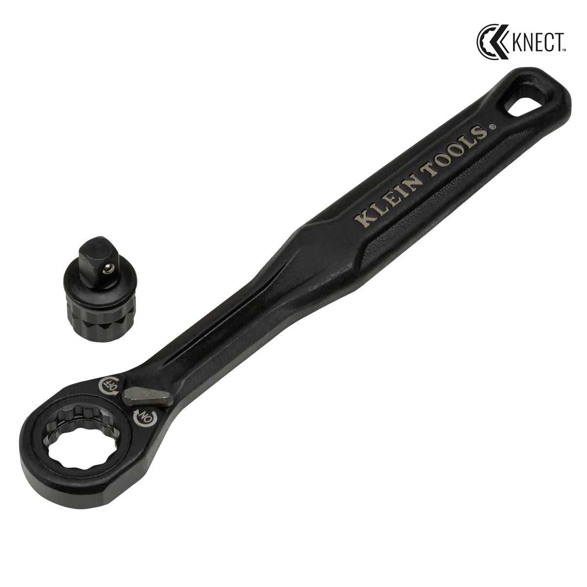 Klein KNECT Pass-Through Ratchet and 1/4-in. Drive Socket Adapter Set