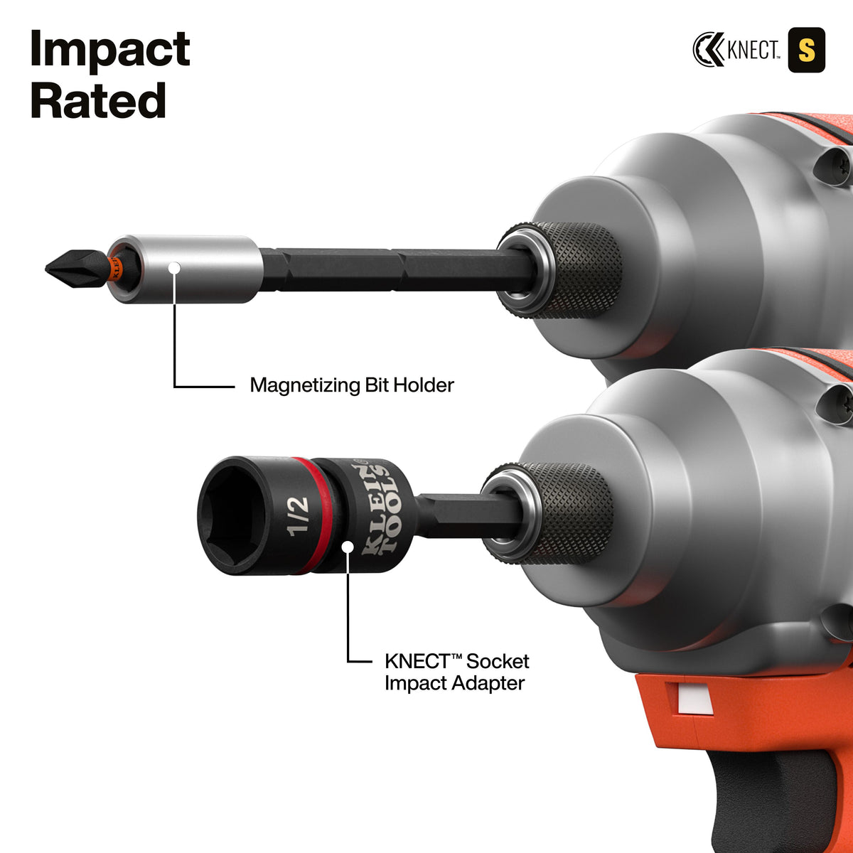 Klein Tools 65302KNECT Cushion-Grip handle designed for KNECT sockets and adapters