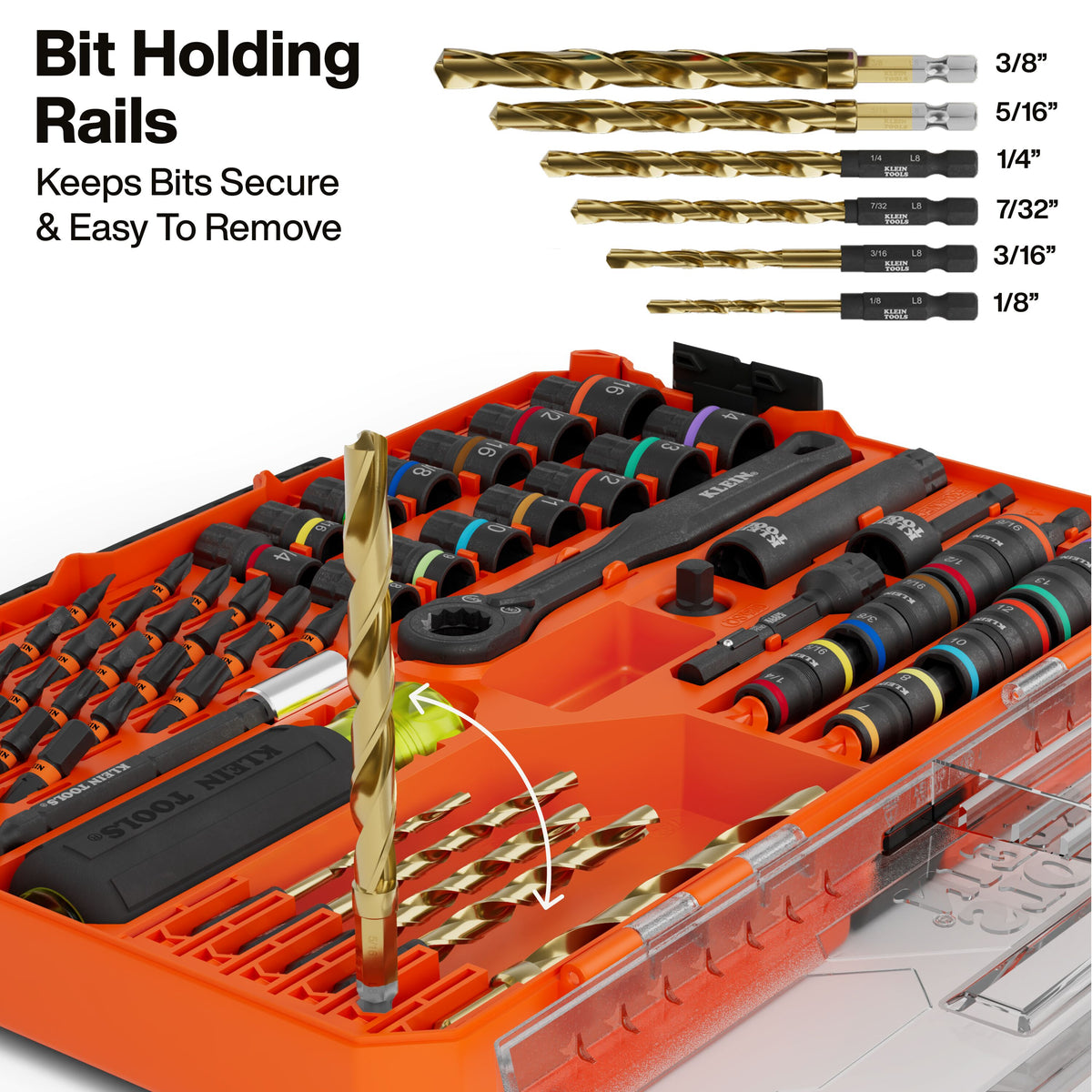 Klein Tools 65304KNECT pass-through socket driving a nut on threaded rod