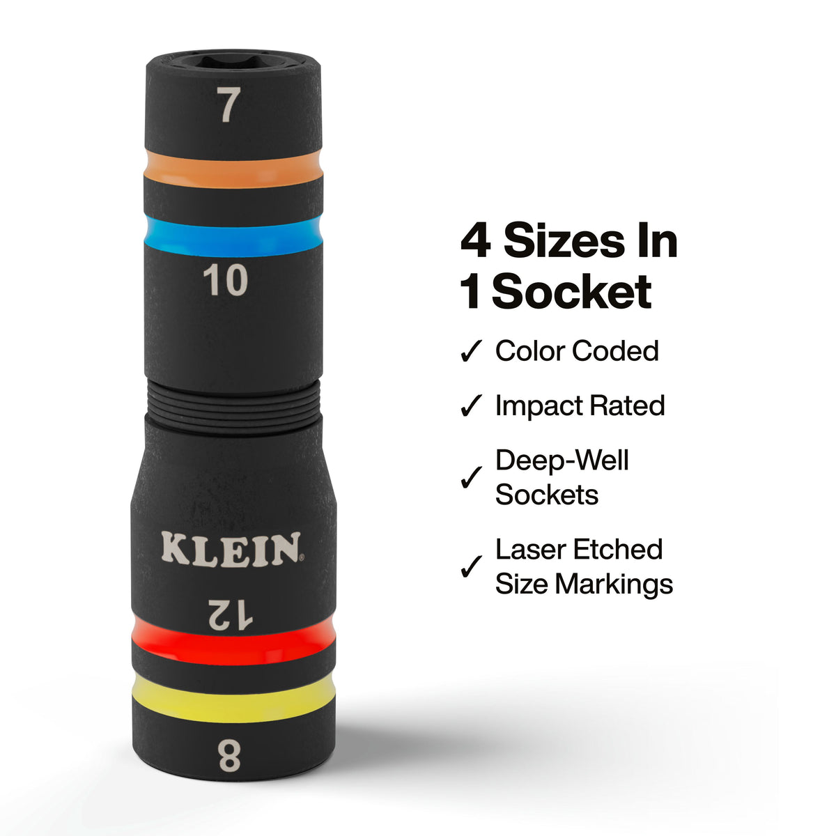 Klein Tools 653MQS Quad-12 set covering twelve metric hex sizes from 7 mm to 19 mm