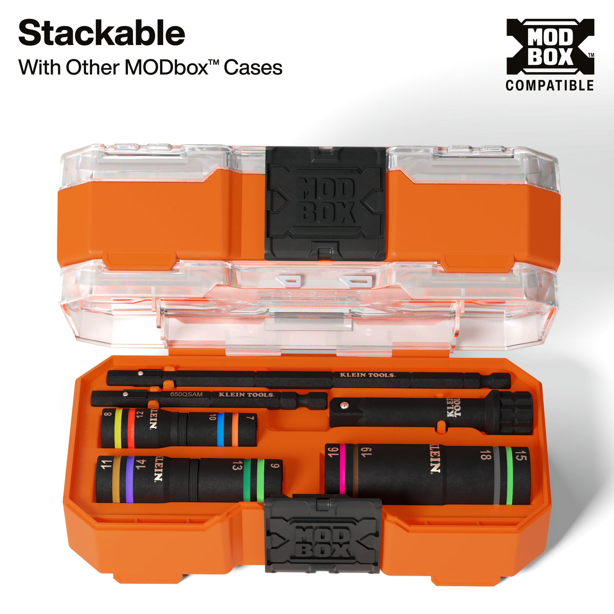 Klein Tools 653MQS MODbox storage case with small parts tray