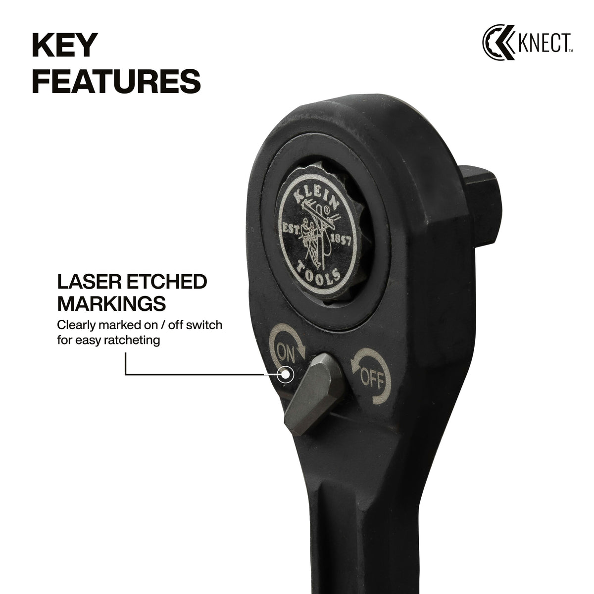 Klein 65408ADP ratchet selector switch and contoured handle