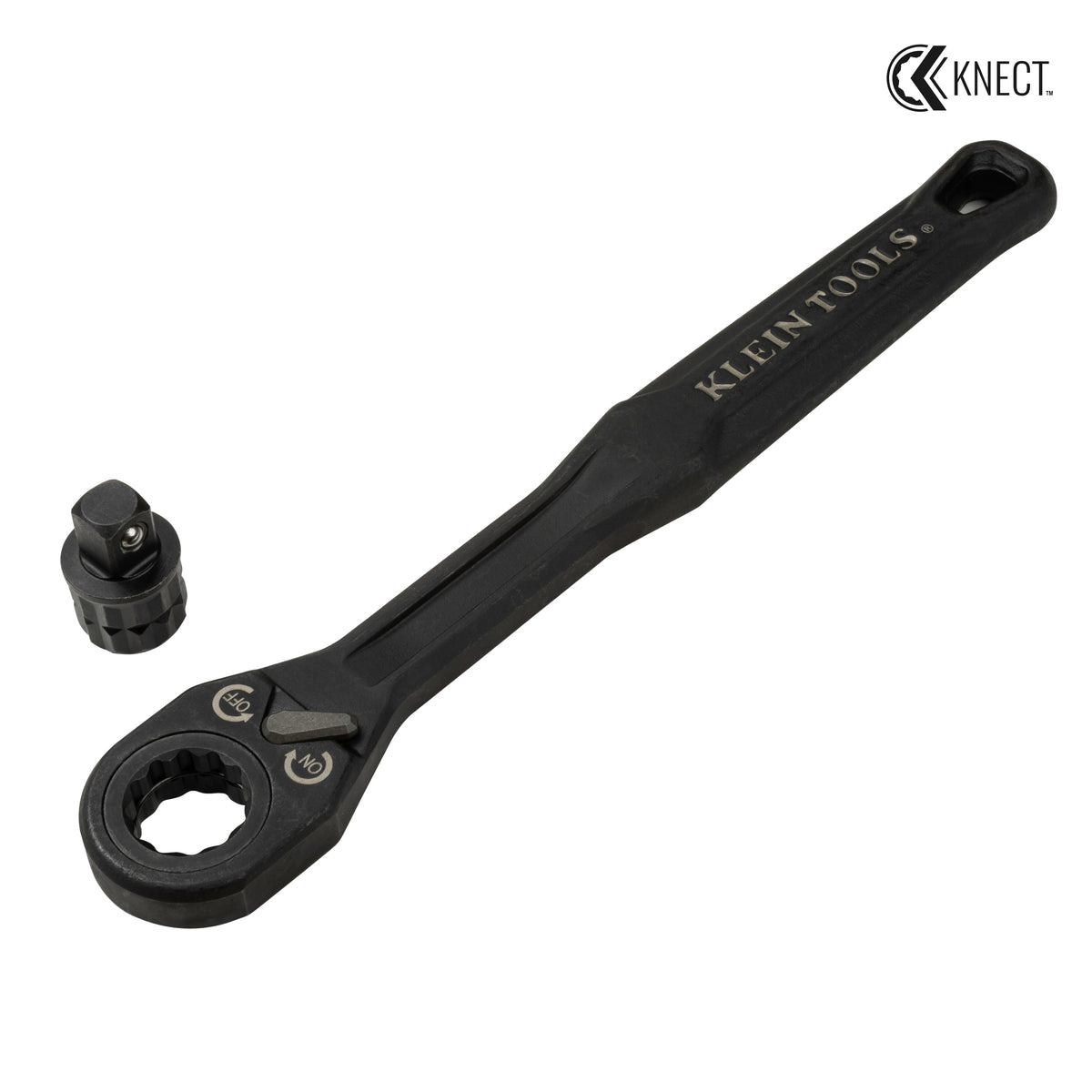 Klein 65408ADP KNECT (M) pass through ratchet with 3/8-in. square drive adapter