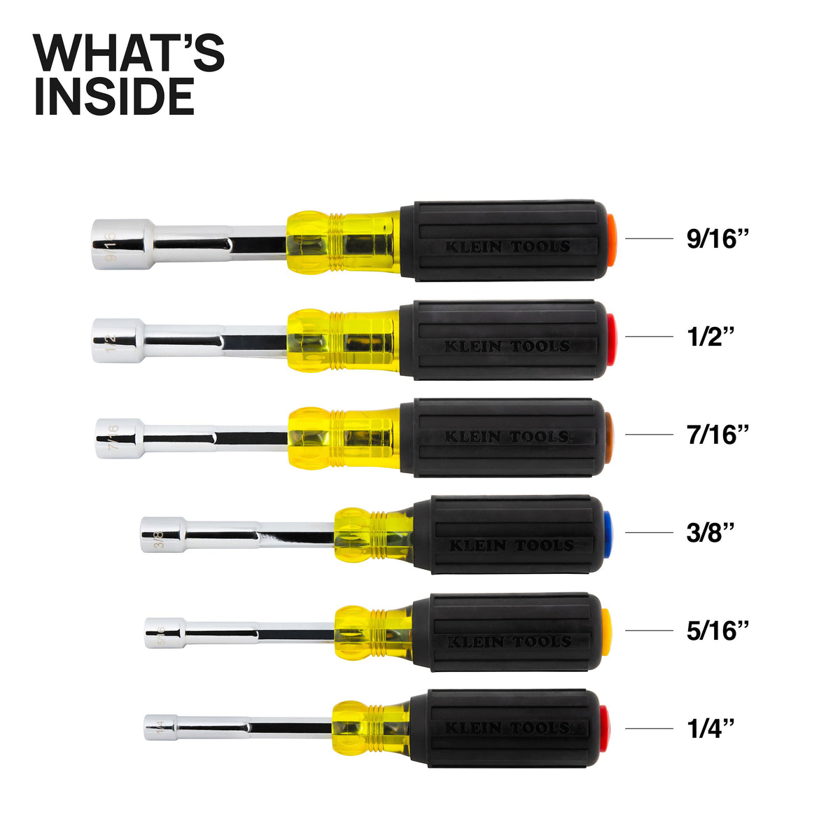 Klein 65456 nut driver set feature detail
