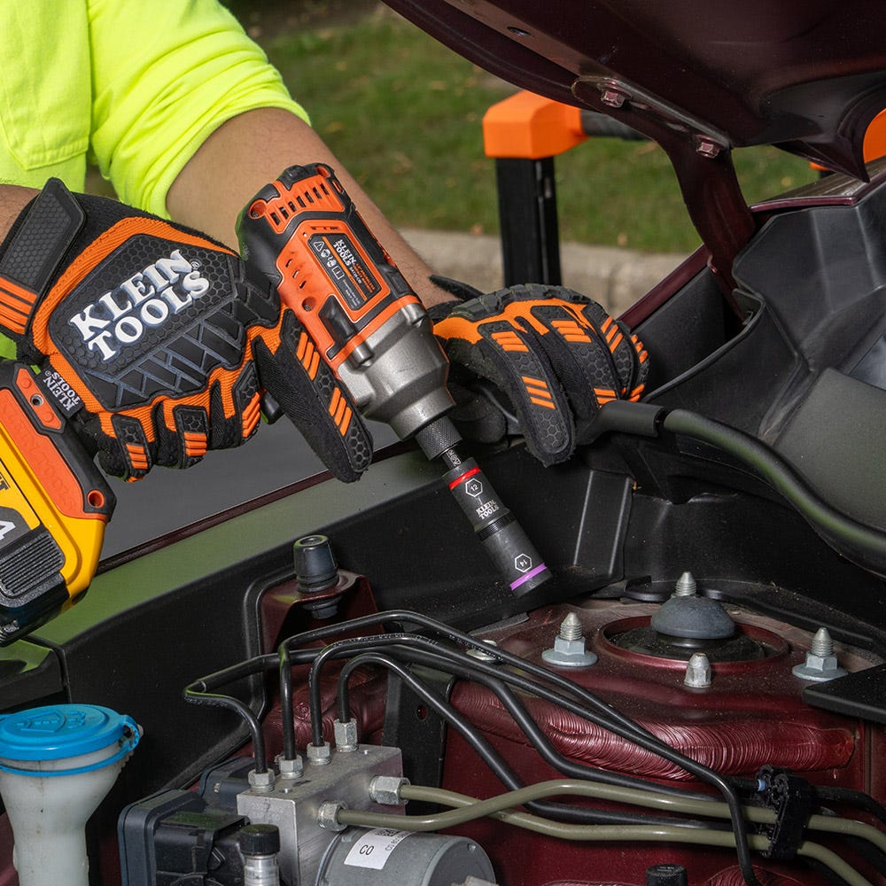 Klein Tools 65619 KNECT Flip-10 8-Piece Heavy Duty Flip Impact Socket Set, Metric