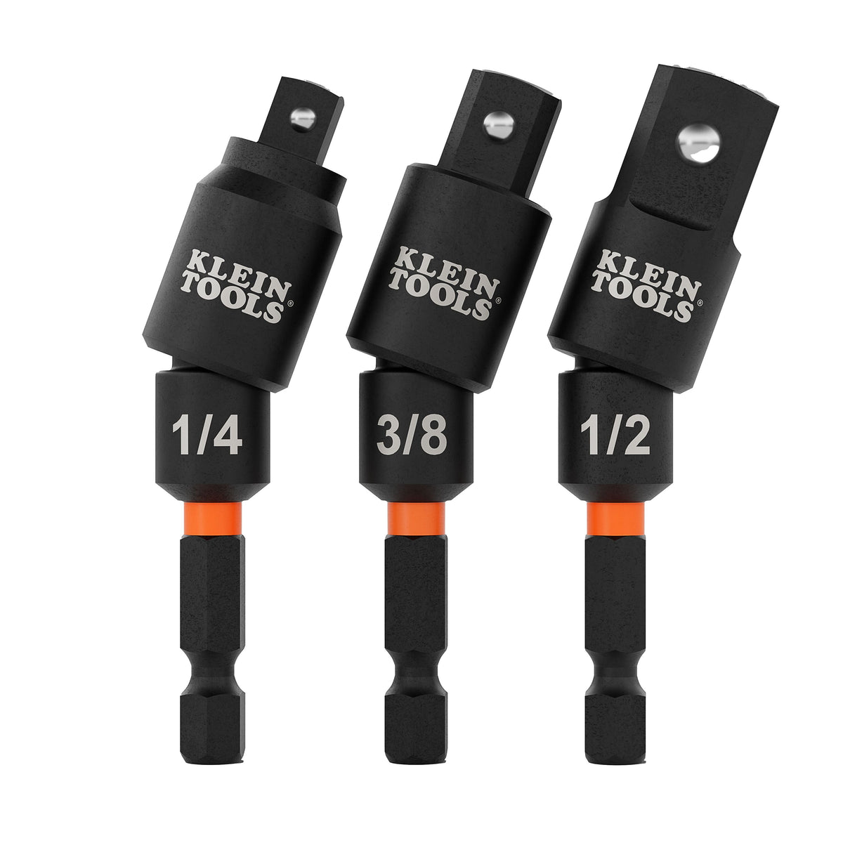 Klein Swivel Impact Driver Socket Adapter Set, 3 Pieces (65813SW)