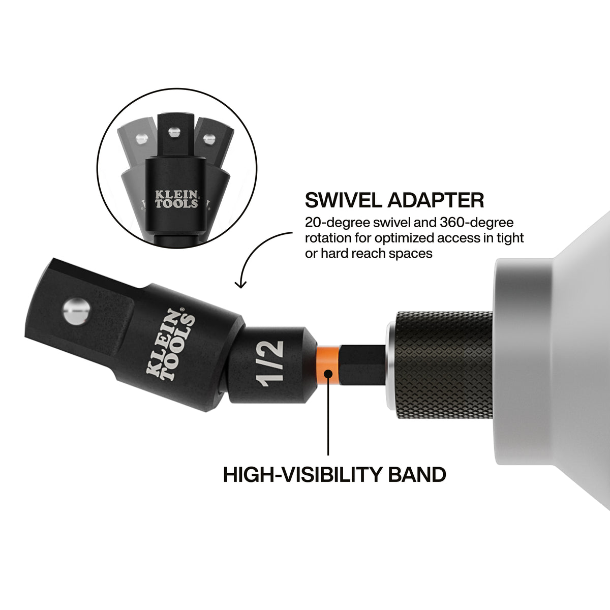 Klein 65813SW swivel adapter feature detail
