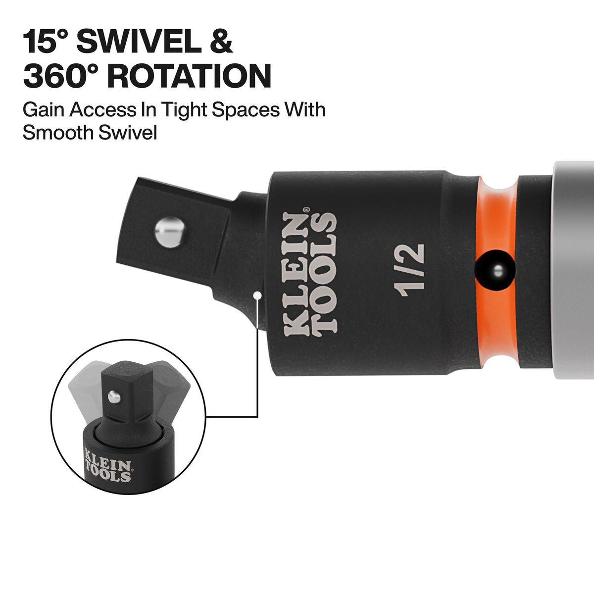 Klein 65843SW swivel adapter feature detail
