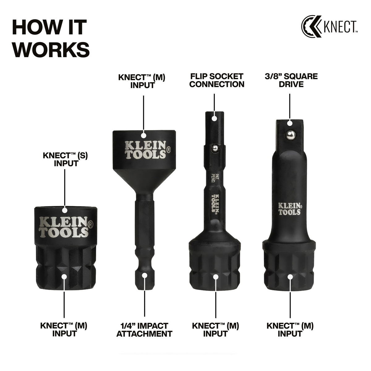 Klein 65KADPM impact adapter for 1/4-in. impact drivers