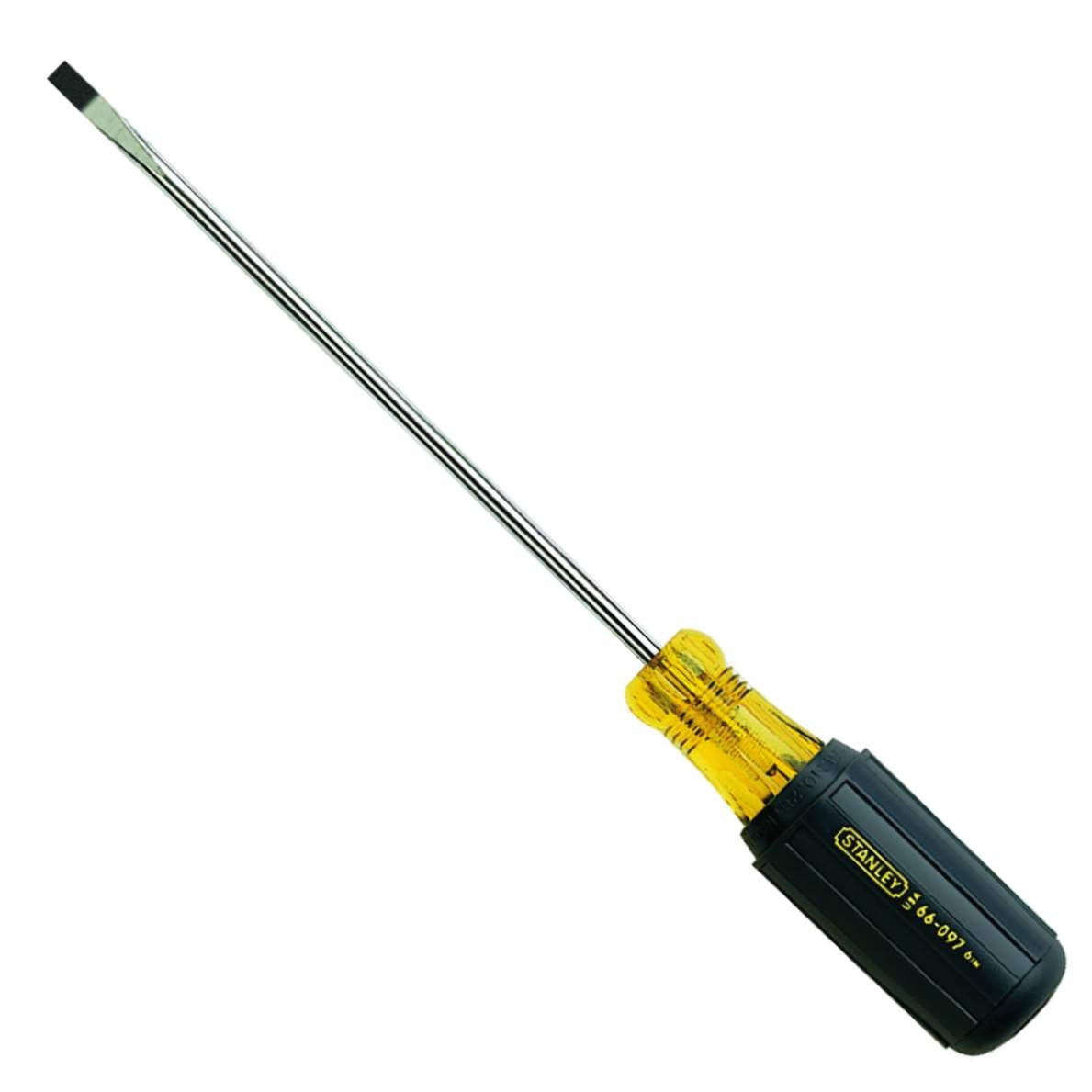 Stanley 66-097 3/16" Vinyl Grip Light Blade/Cabinet Tip Screwdriver