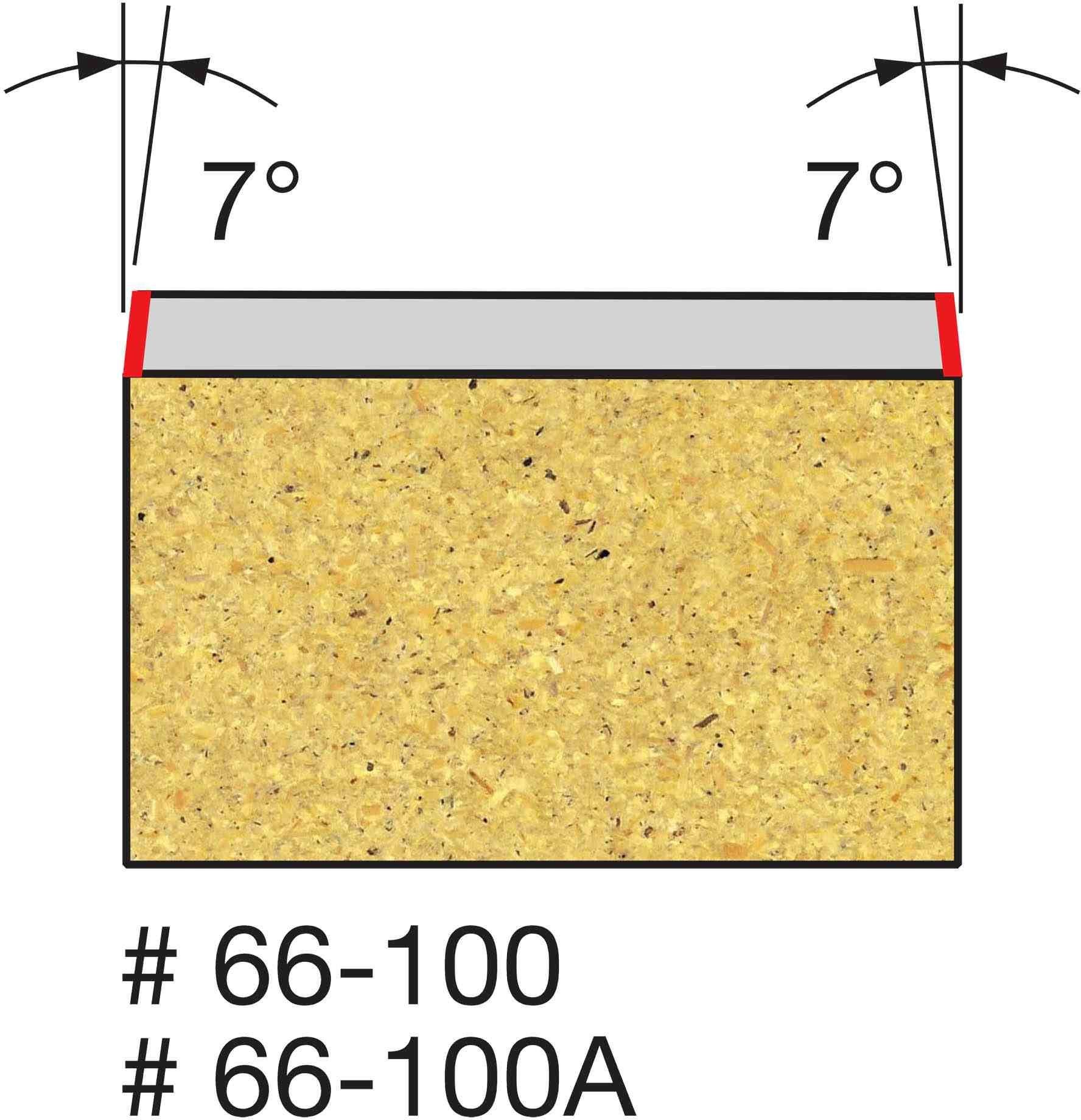 Freud 66-100A 1/4-Inch Bevel Trim Router Bit (100 Bulk Pack)