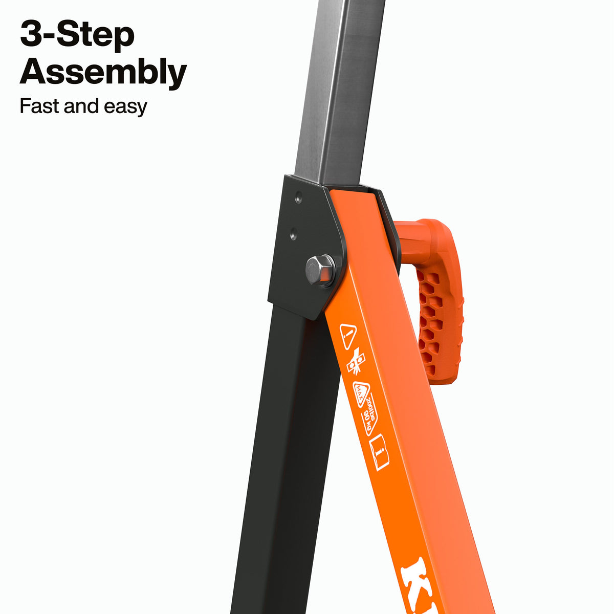 Klein Tools 66013 roller stand folded flat for storage