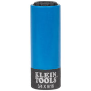 Klein 66030 2-in-1 coated impact socket with blue plastic coating
