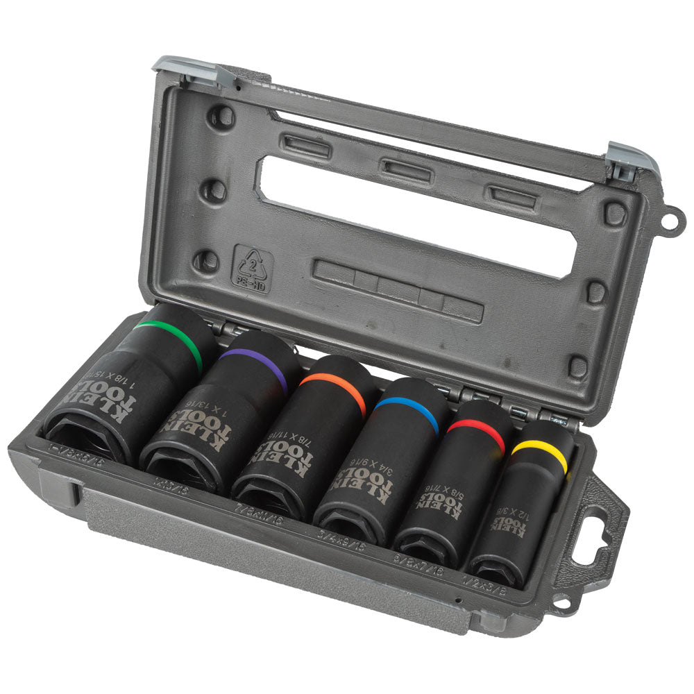 Klein 66060 2-in-1 impact socket set with carrying case