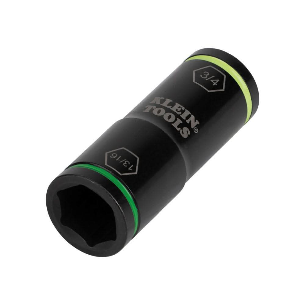 Klein Tools 66074 Flip Impact Socket, 3/4 and 13/16-Inch