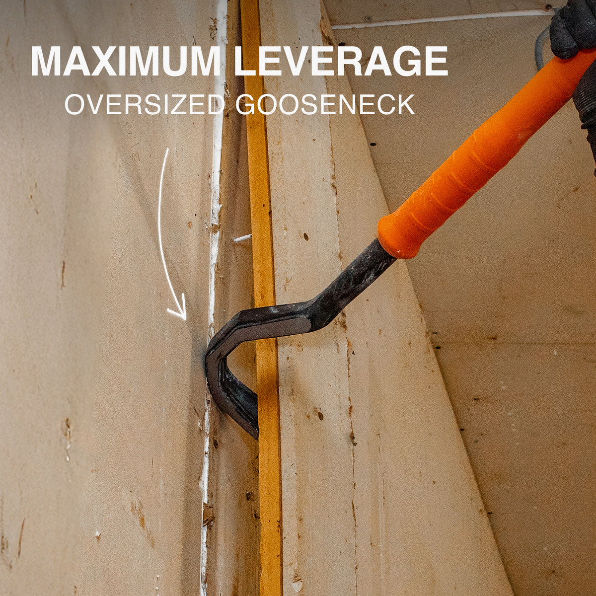 Klein 36-in. wrecking bar gooseneck detail