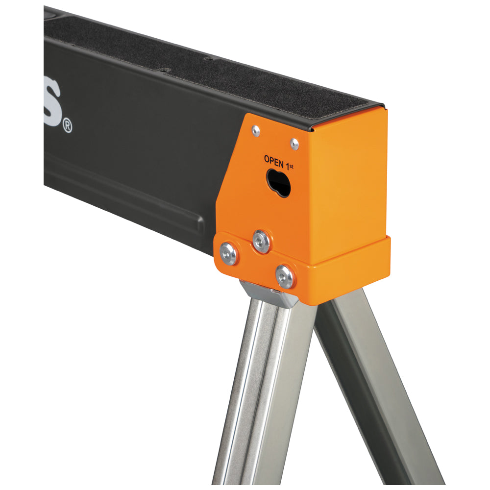 Klein fixed-leg sawhorse folded legs