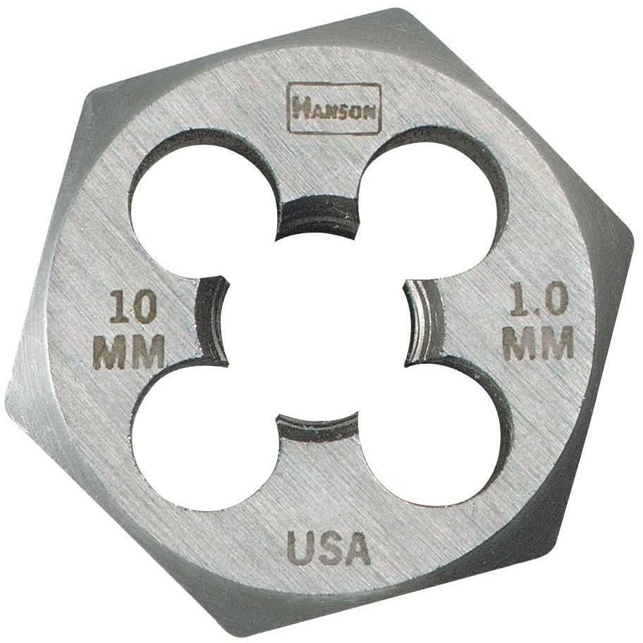 Irwin 6638 HANSON Hexagon Metric Dies 10mm - 1.00