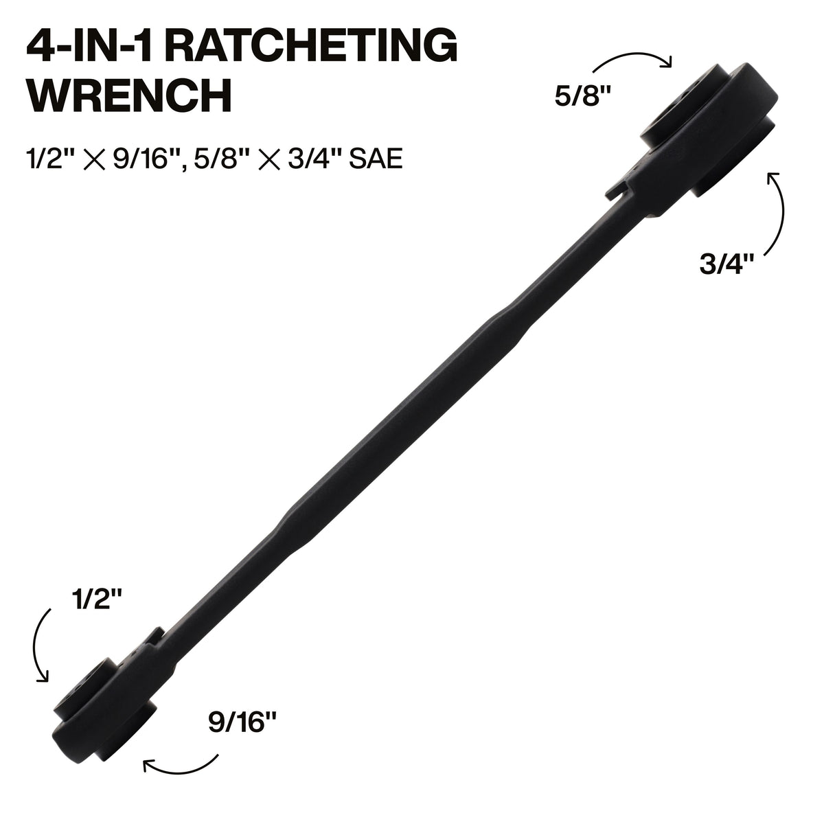 Klein 4-in-1 ratcheting wrench feature detail