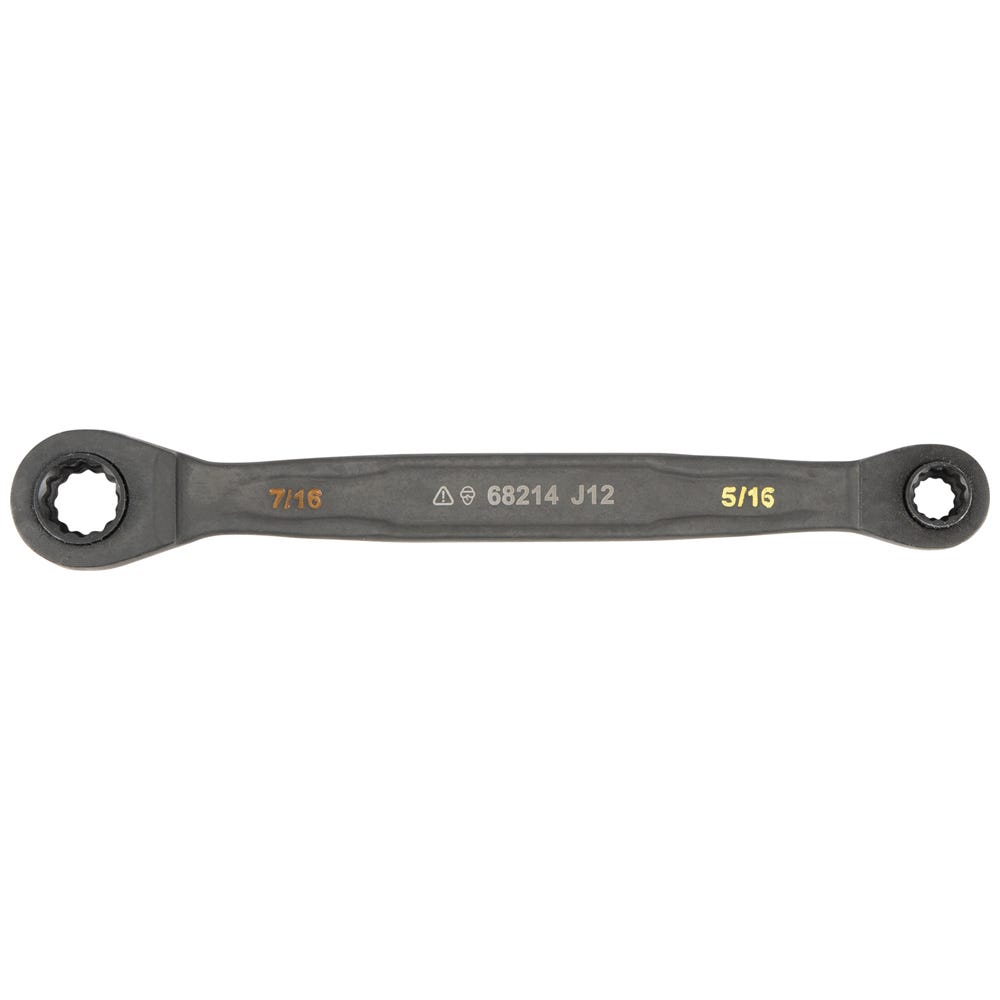 Klein Tools 68216 2-Piece 4-in-1 Ratcheting Wrench Set, SAE