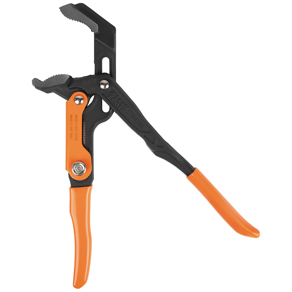 Klein 13-in. S-jaw pipe wrench with jaw open