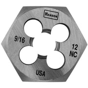 Irwin 6848 HANSON Hexagon Fractional Dies (HCS) 9/16-in. - 12 NC