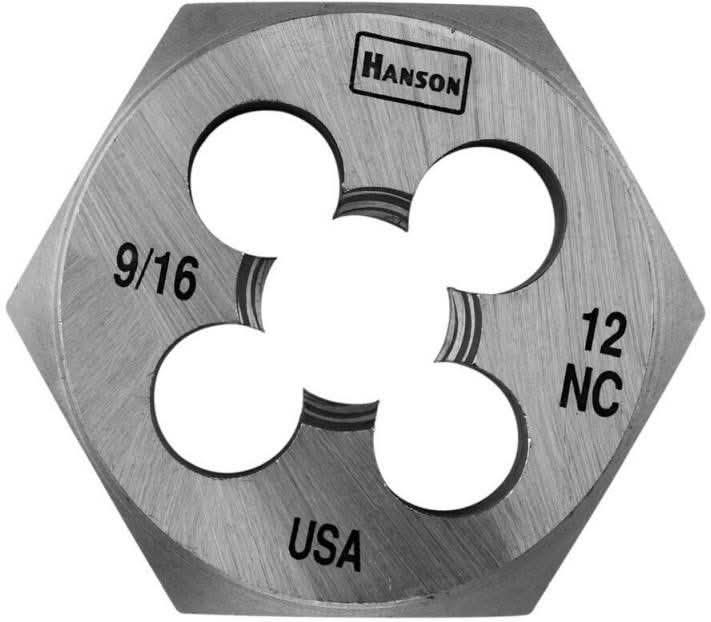 Irwin 6848 HANSON Hexagon Fractional Dies (HCS) 9/16-in. - 12 NC