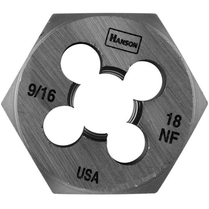 Irwin 6849 HANSON Hexagon Fractional Dies (HCS) 9/16-in. - 18 NF