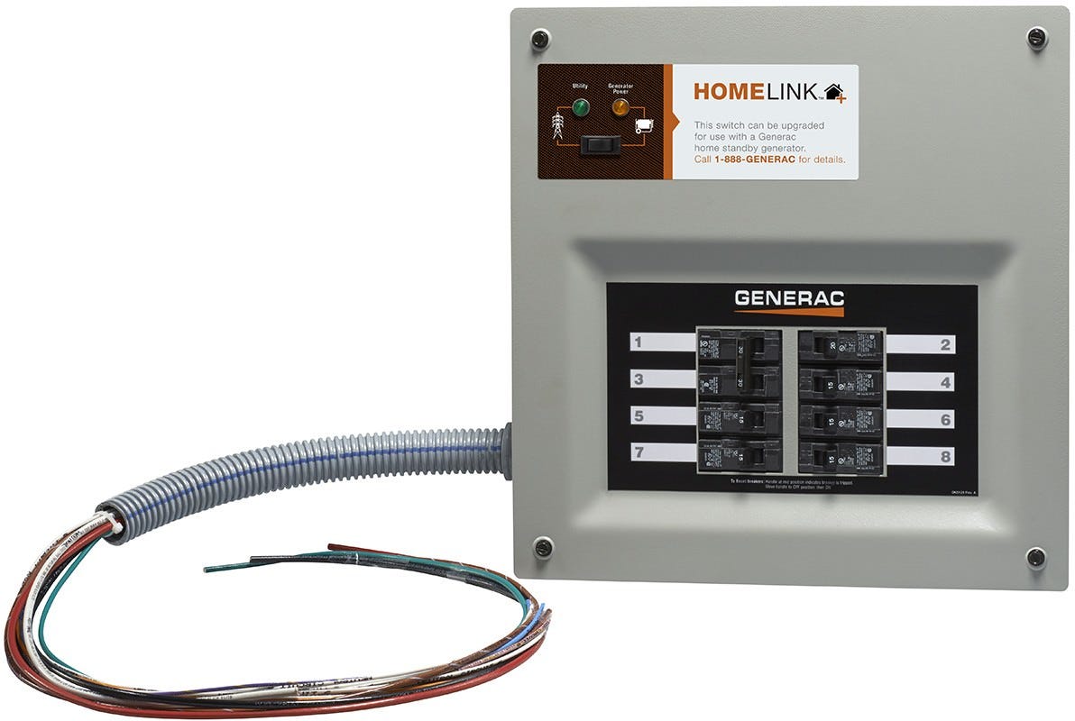 Generac 6853 Homelink Upgradeable 30 Amp Manual Transfer Switch