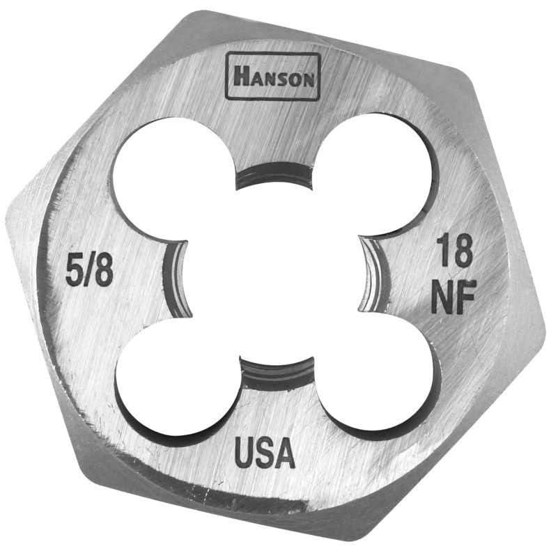 Irwin 6854 HANSON Hexagon Fractional Dies (HCS) 5/8-in. - 18 NF