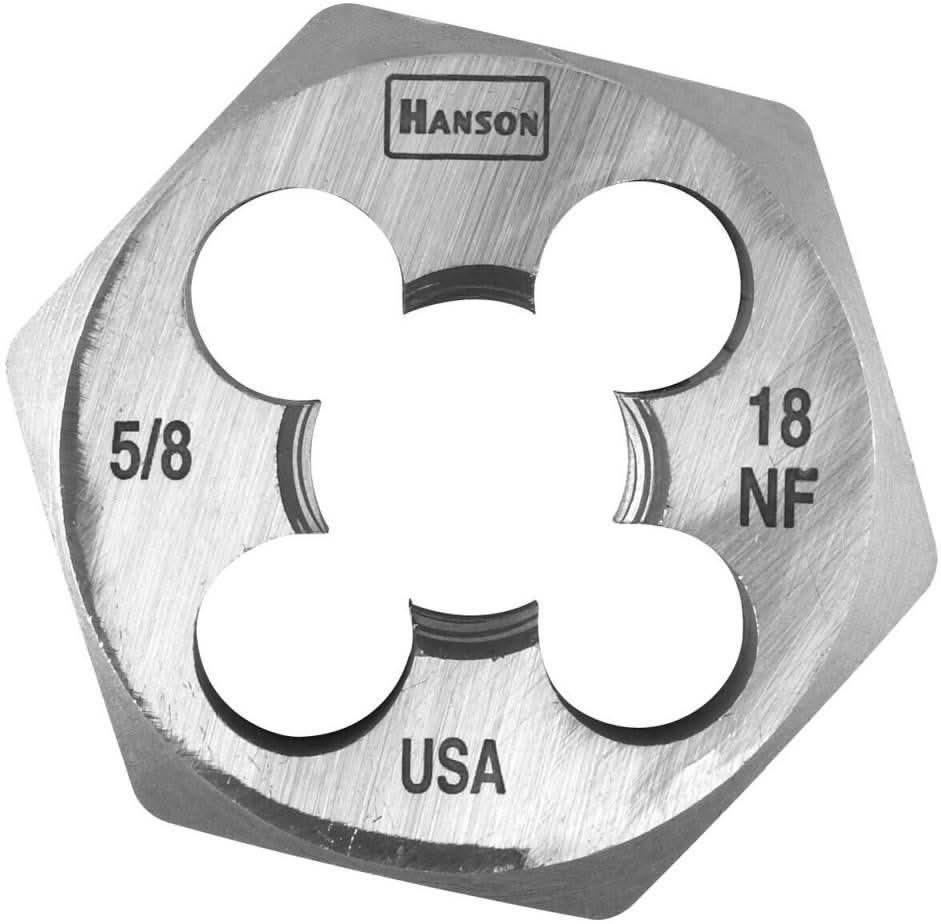 Irwin 6854 HANSON Hexagon Fractional Dies (HCS) 5/8-in. - 18 NF