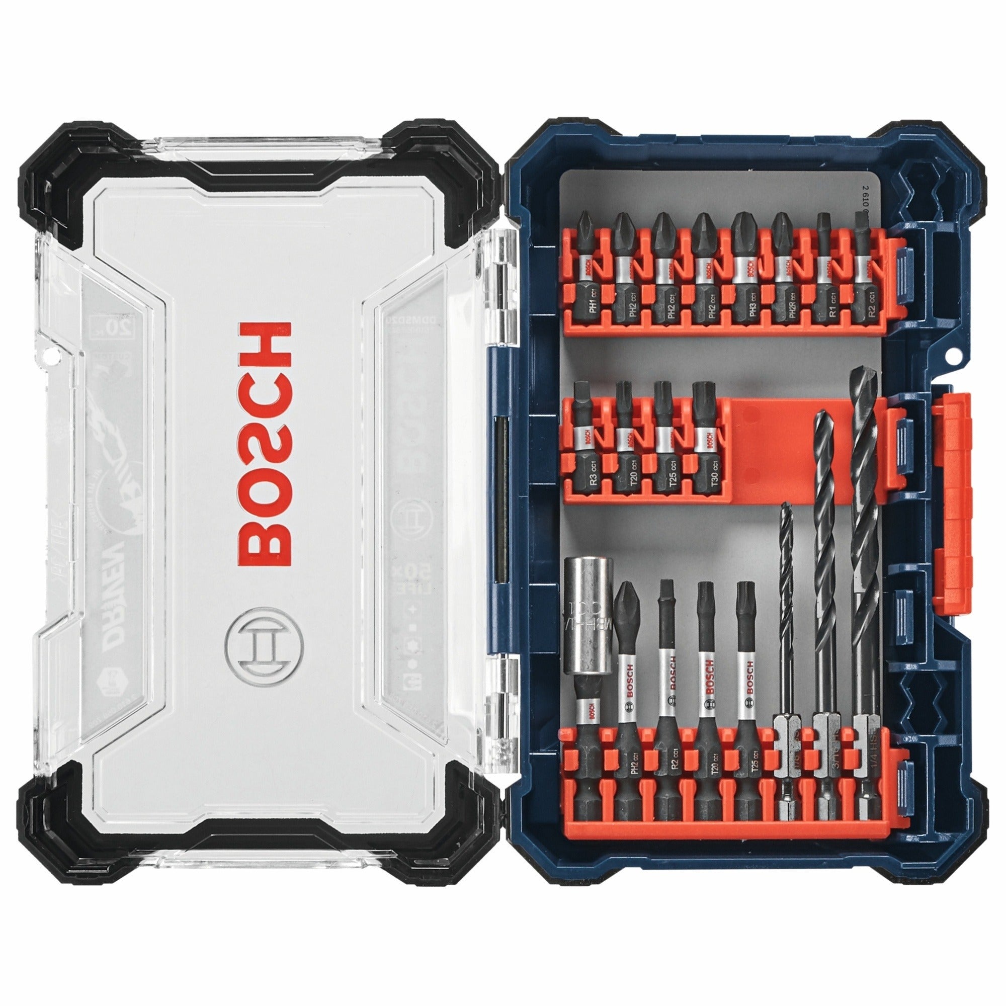 Bosch DDMSD20 Driven Impact Screwdriving and Drilling Custom Case 20-Piece Set
