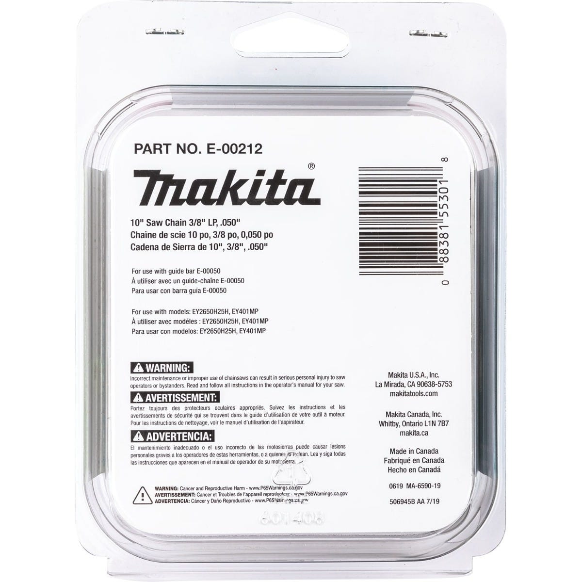 Makita E-00212 10-Inch Saw Chain, 3/8-Inch LP, .050-Inch
