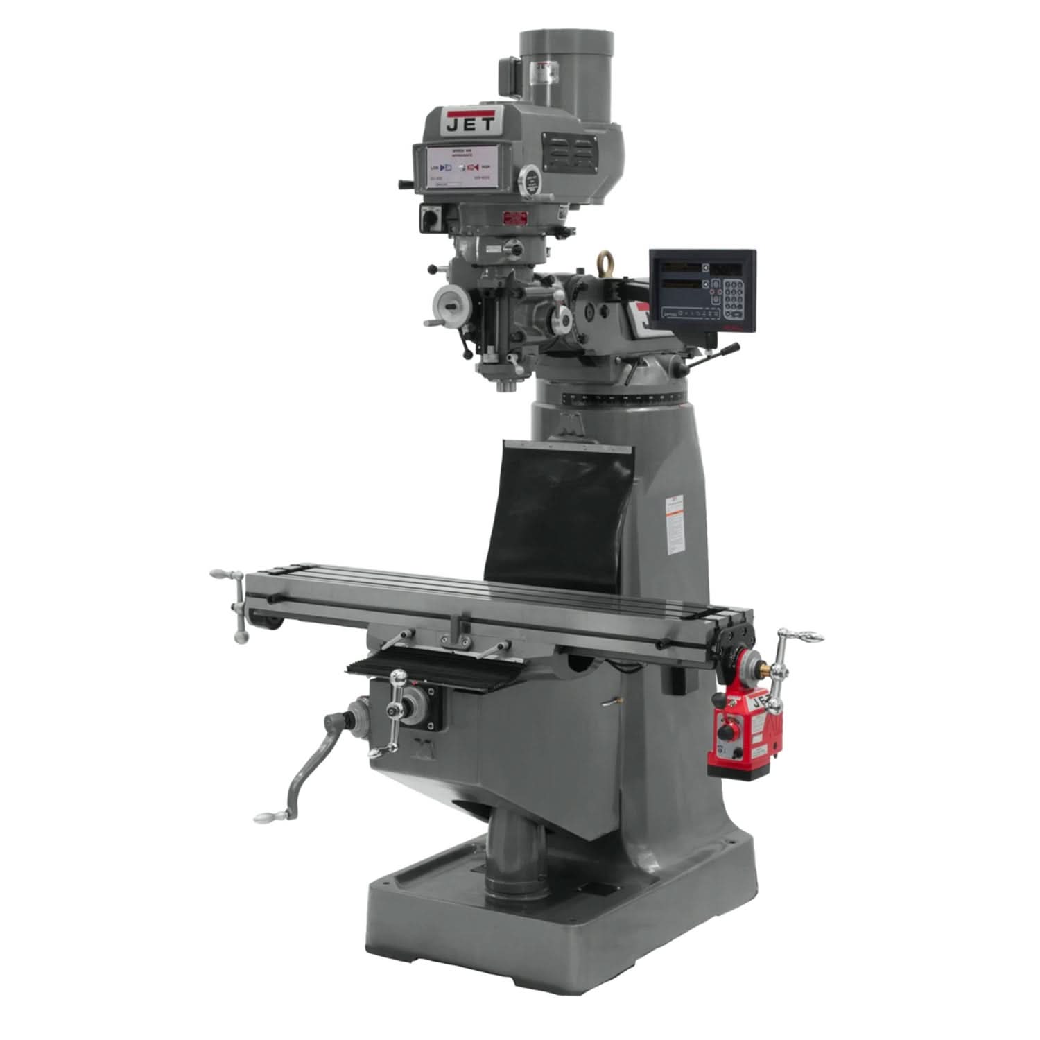 JET 690090 JTM-4VS Mill With 3-Axis Newall DP700 DRO (Quill) With X-Axis Powerfeed