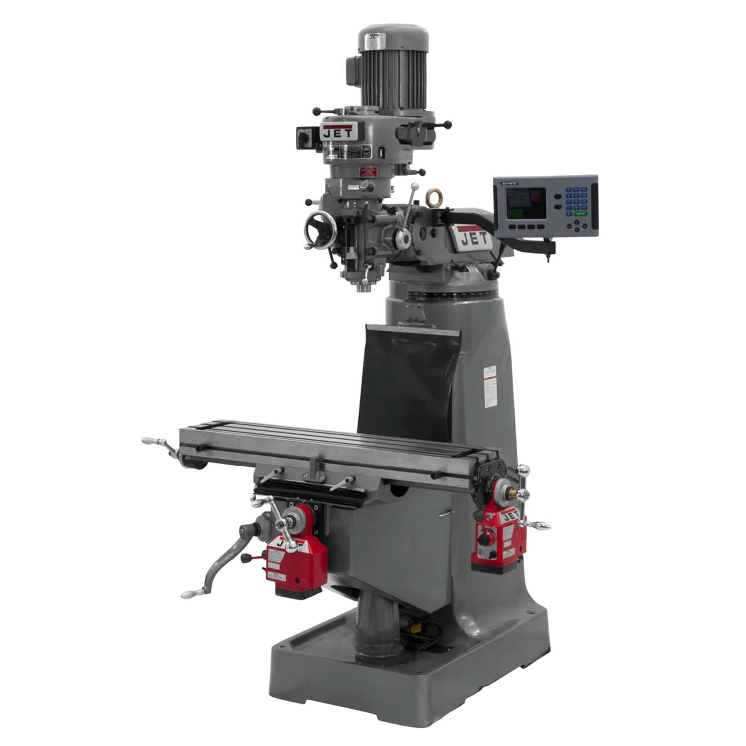 JET 690157 JTM-2 Mill With 3-Axis ACU-RITE 203 DRO (Quill) With X and Y-Axis Powerfeeds