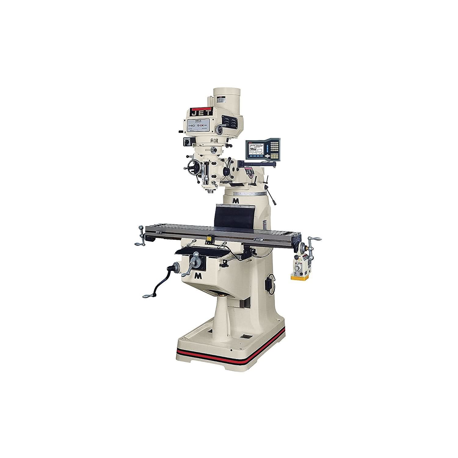 Jet Tools 690231 JTM-4VS Mill With Acu-Rite 200S DRO With X, Y & Z-Axis Powerfeeds With Air Powered Draw Bar