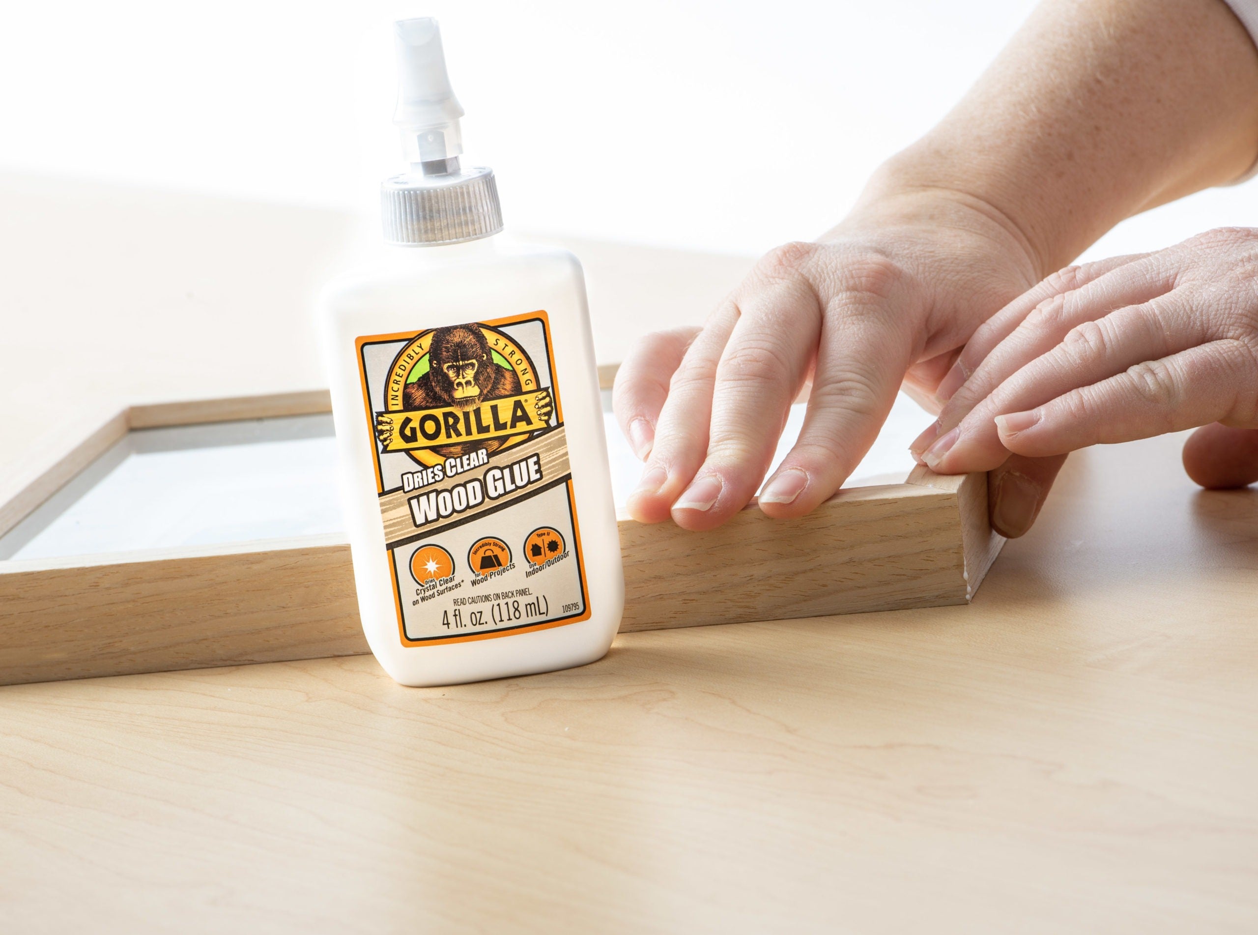 Gorilla Glue Wood Glue Dries Clear, 4-fl.oz. (109788)
