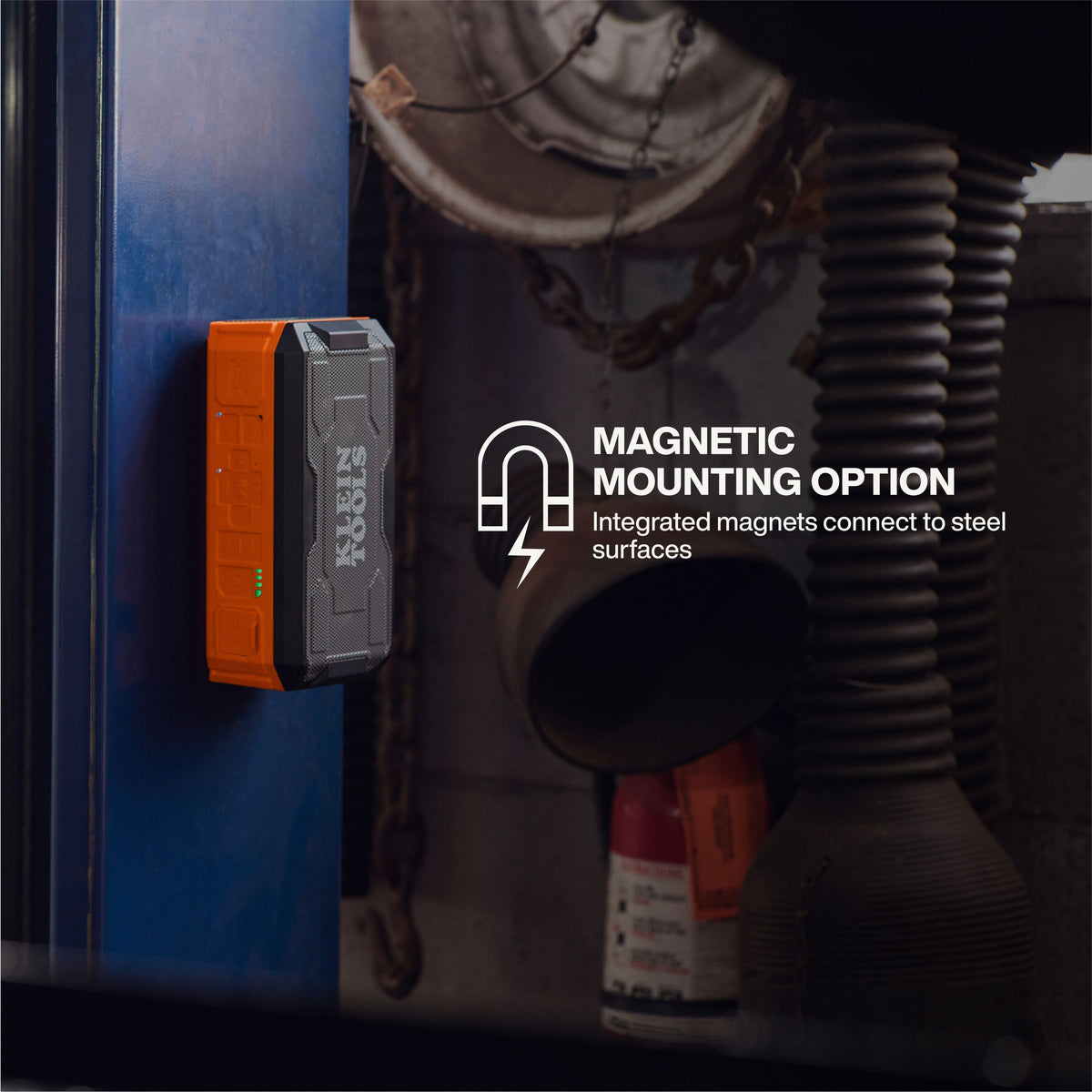 Klein MODbox Bluetooth jobsite speaker charging detail