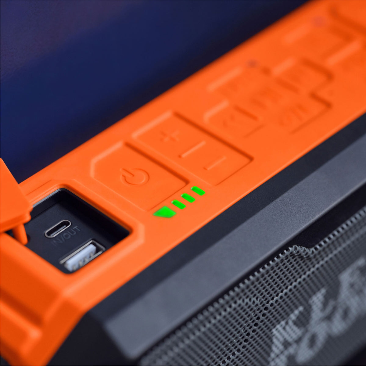 Klein MODbox Bluetooth jobsite speaker magnetic mount detail